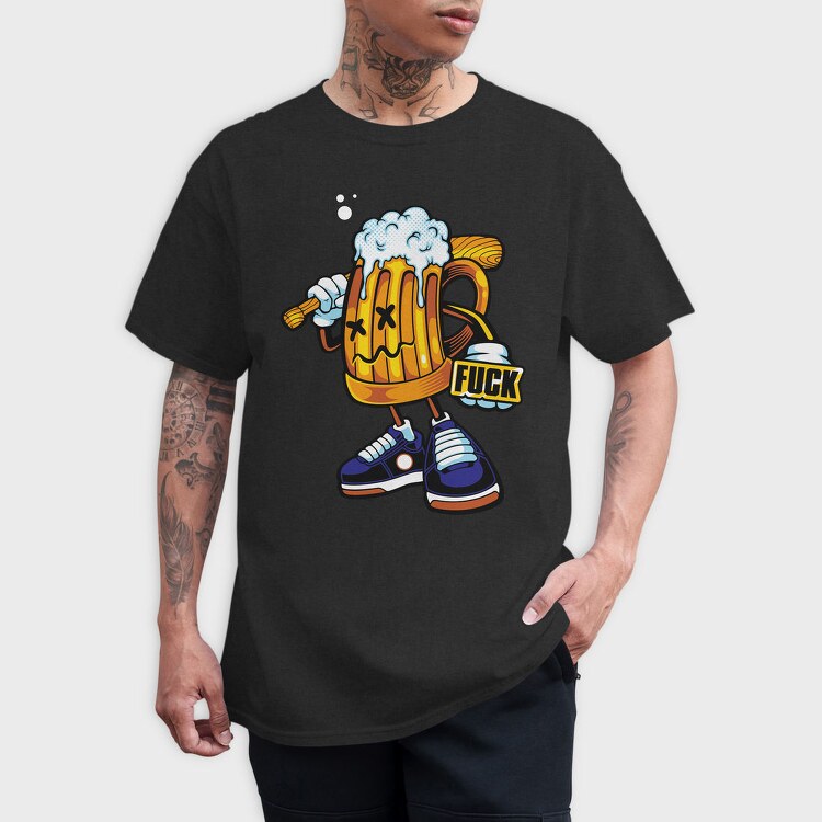 Beer Face Fuk, Tricou Barbati (Unisex)