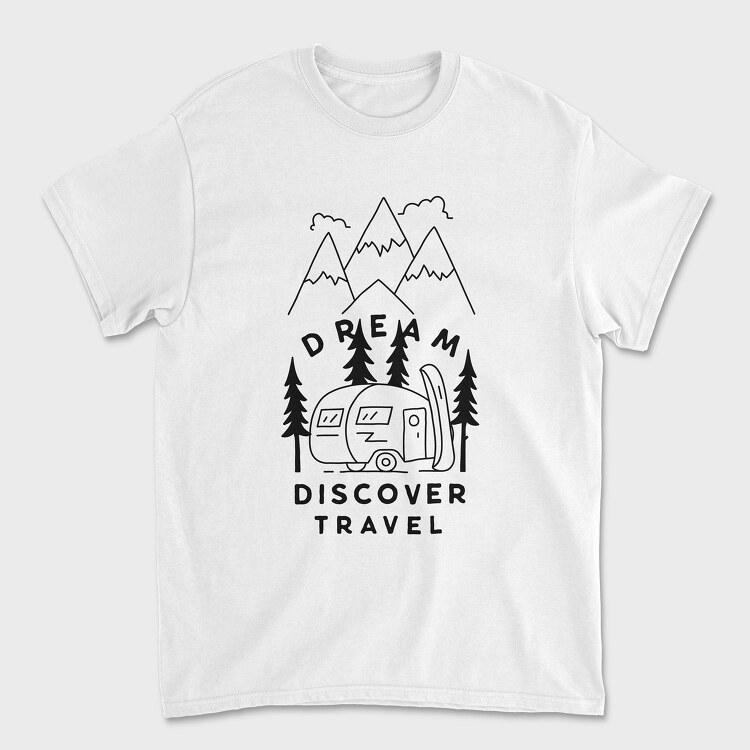 Dream Discover Travel, Tricou Barbati (Unisex)