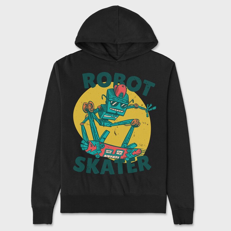 Robot Skater, Hanorac Oversize Barbati (Unisex)