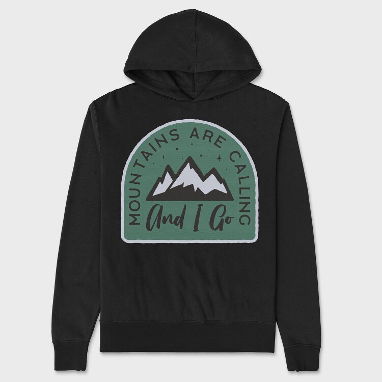 Mountains Are Calling and I Go, Hanorac Oversize Barbati (Unisex)