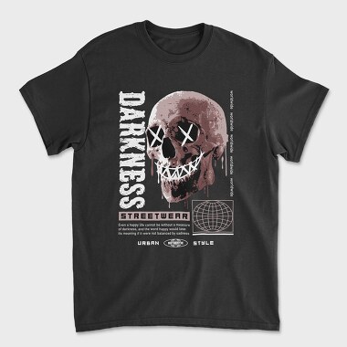 Darkness Skull, Tricou Barbati (Unisex)