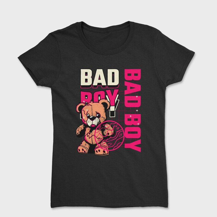 Pink Bad Boy Teddy Bear, Tricou Femei