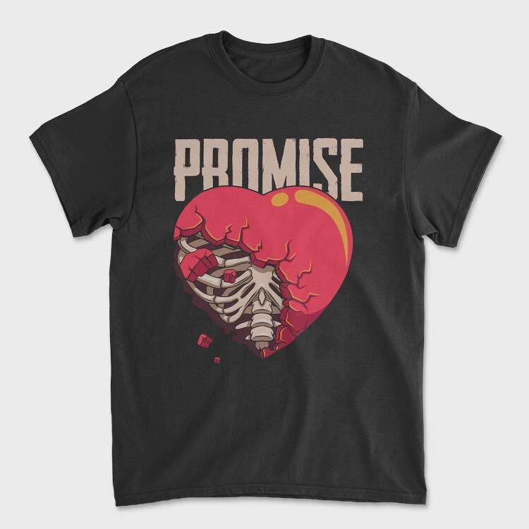 Promise Heart Skeleton, Tricou Barbati (Unisex)