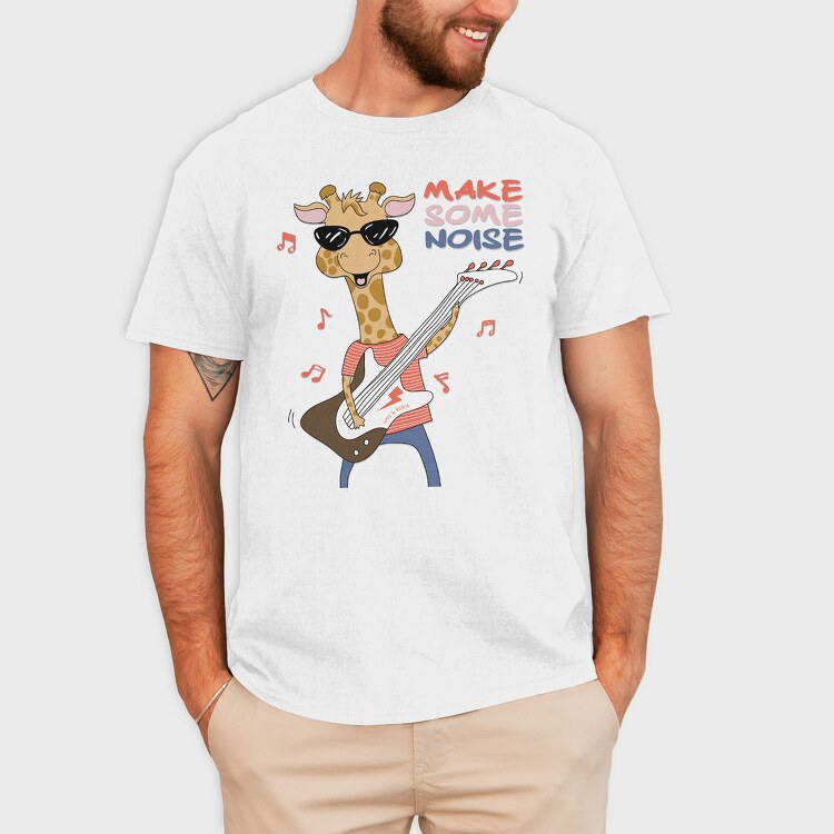 Giraffe Rockstar, Tricou Barbati (Unisex)