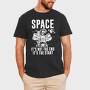 Space Skeleton Salute, Tricou Barbati (Unisex)