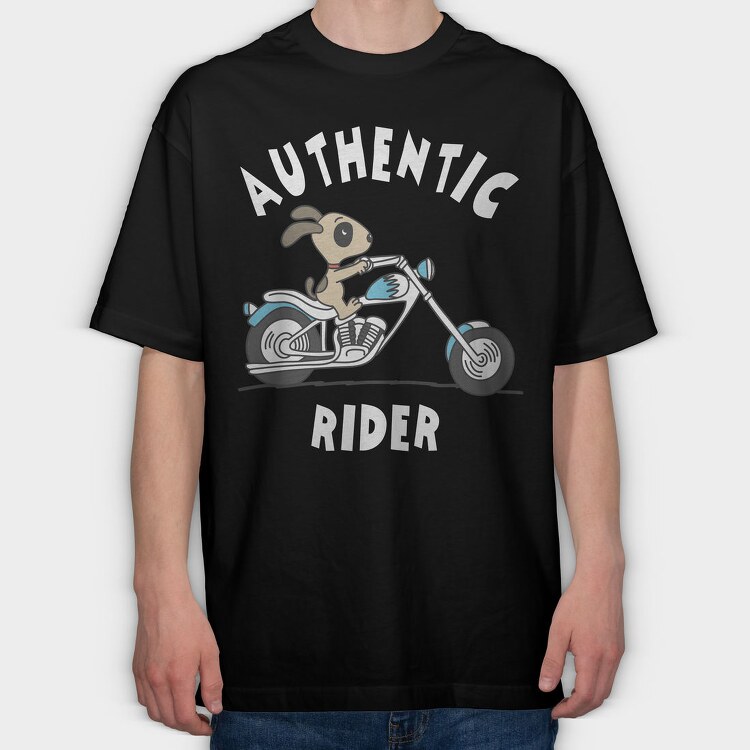 Doggy Rider, Tricou Oversize Barbati (Unisex)