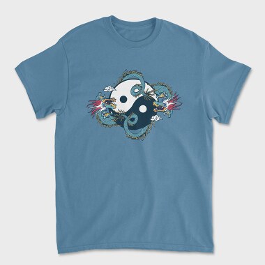 Tricou Barbati (Unisex), Dragon Ying Yang