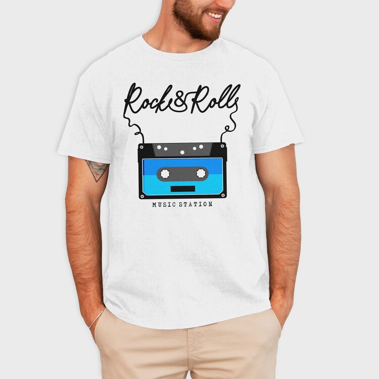 Rock And Roll Cassette, Tricou Barbati (Unisex)