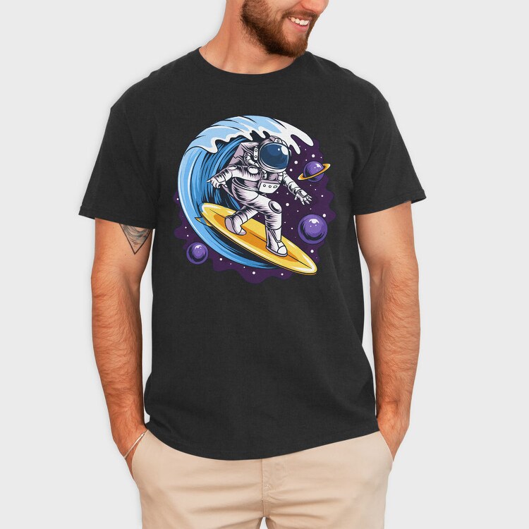 Space Surfer, Tricou Barbati (Unisex)