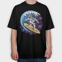 Space Surfer, Tricou Oversize Barbati (Unisex)