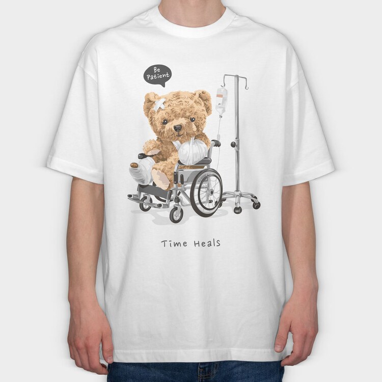 Teddy Bear Recovery, Tricou Oversize Barbati (Unisex)