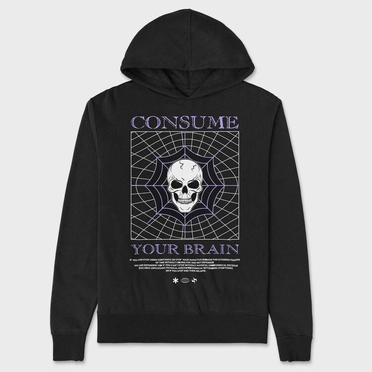 Consume Your Brain, Hanorac Oversize Barbati (Unisex)