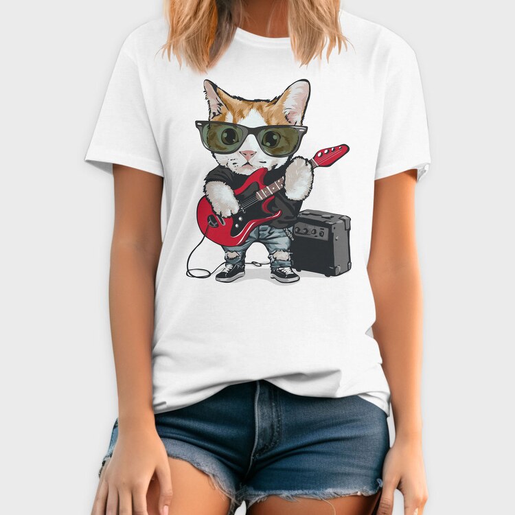 Cat Rockstar, Tricou Barbati (Unisex)