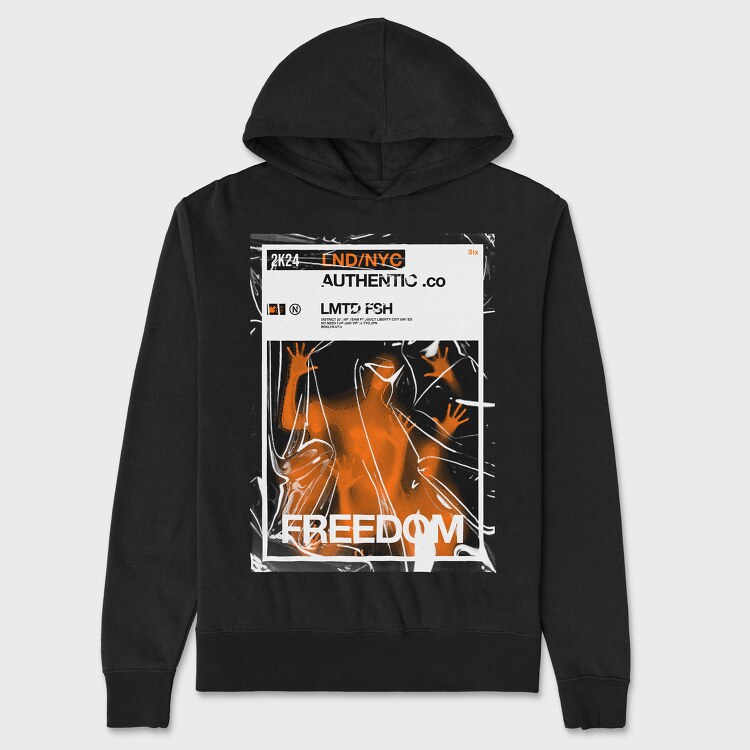 Freedom Orange Shadow, Hanorac Oversize Barbati (Unisex)