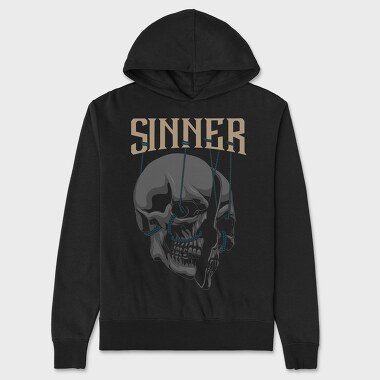 Sinner Skull, Hanorac Oversize Barbati (Unisex)