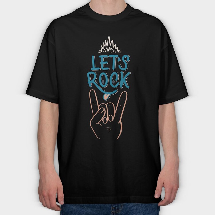 Rock On Vibes, Tricou Oversize Barbati (Unisex)