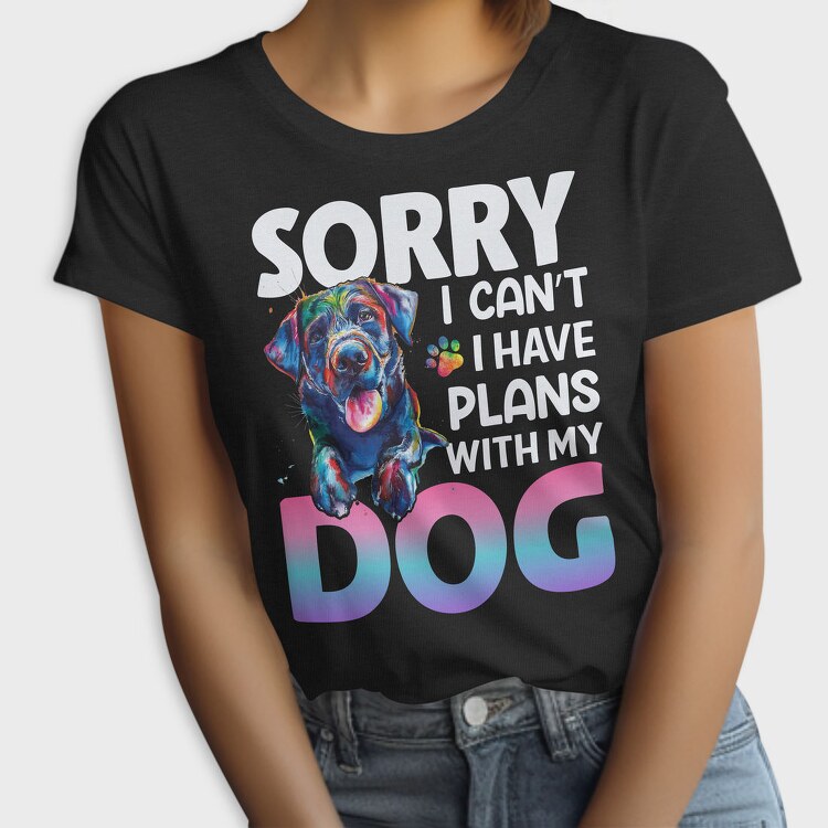 Colorful Dog Paw, Tricou Femei