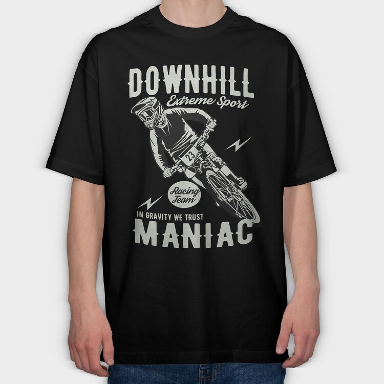 Downhill Racing Maniac, Tricou Oversize Barbati (Unisex)