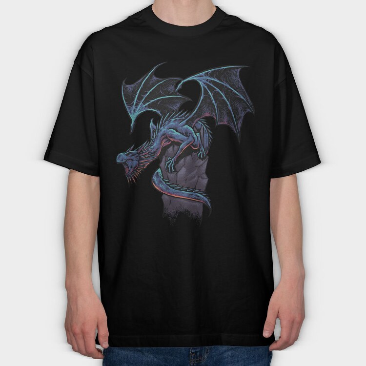 Dragons Breath, Tricou Oversize Barbati (Unisex)