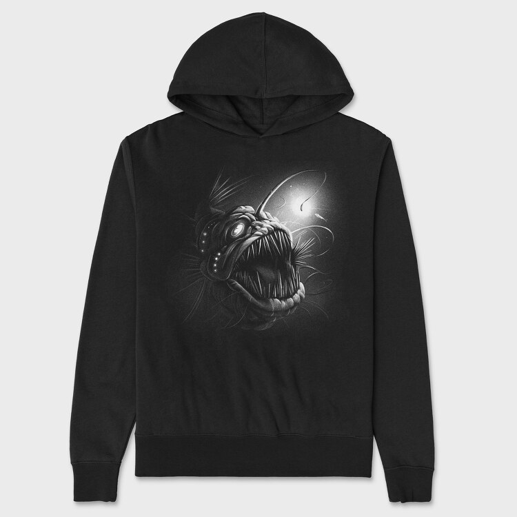 Angler Fish Deep Sea, Hanorac Oversize Barbati (Unisex)