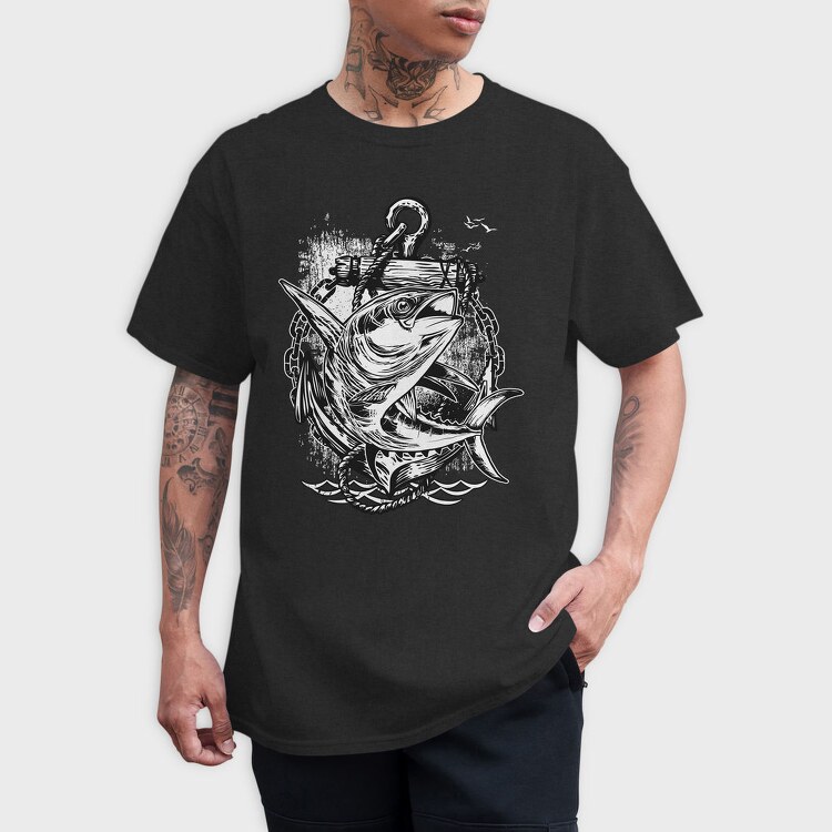 Tuna Anchor Hunt, Tricou Barbati (Unisex)