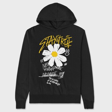 Stay True Flower, Hanorac Oversize Barbati (Unisex)