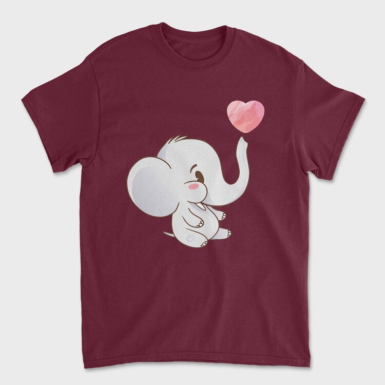 Tricou Barbati (Unisex), Cute Elephant