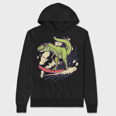 Hanorac Barbati (Unisex), Dinosaur Surfing