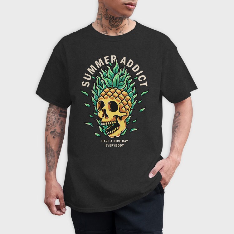 Summer Skull Paradise, Tricou Barbati (Unisex)