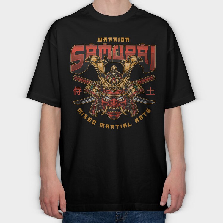 Samurai Warrior, Tricou Oversize Barbati (Unisex)