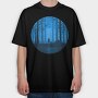 Blue Forest Wanderer, Tricou Oversize Barbati (Unisex)