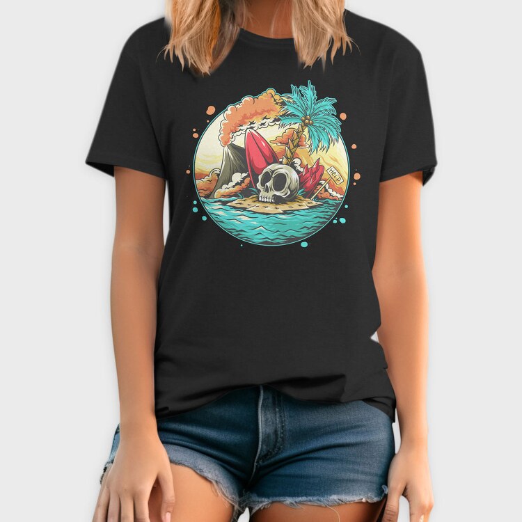 Volcano Skull Rescue, Tricou Barbati (Unisex)