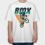 Bmx Neon Stunt, Tricou Oversize Barbati (Unisex)
