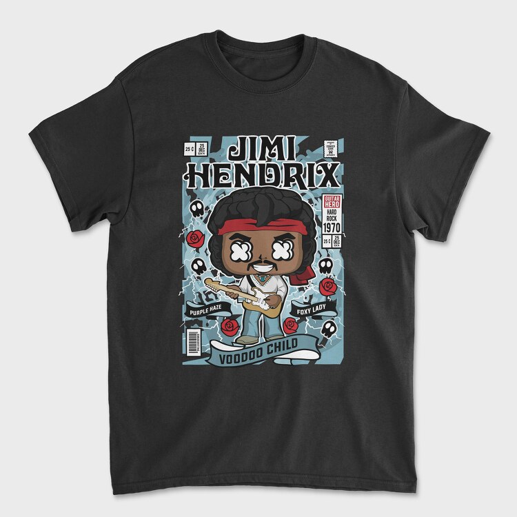 Jimmy Hendrix, Tricou Barbati (Unisex)