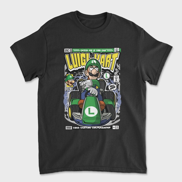 Luigi Karting, Tricou Barbati (Unisex)