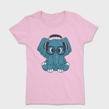 Tricou Femei, Elephant With Glasses