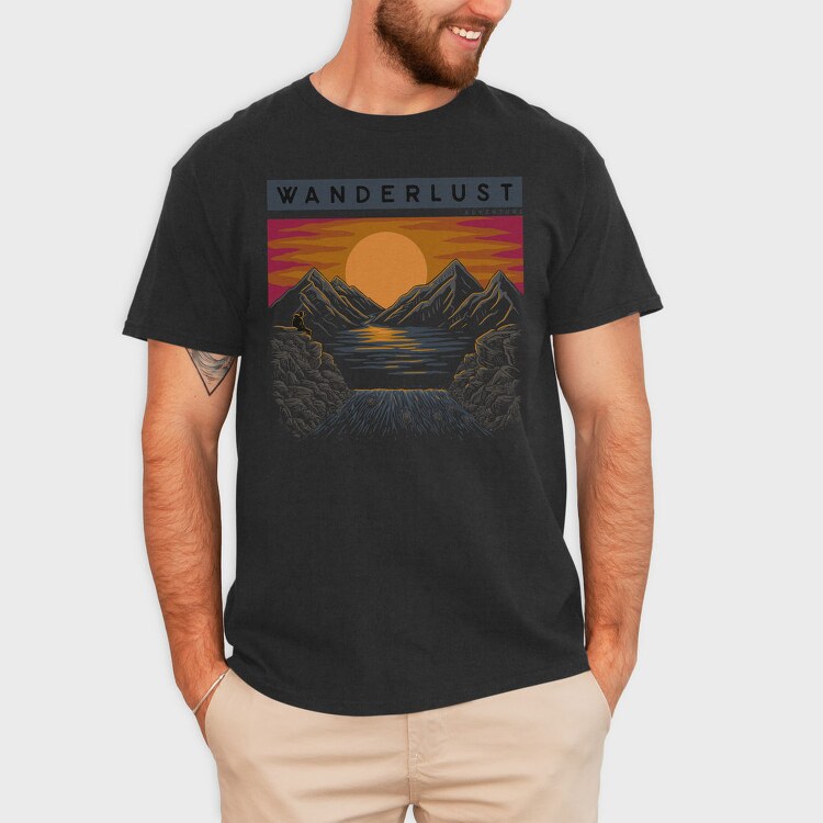 Wanderlust Adventure, Tricou Barbati (Unisex)