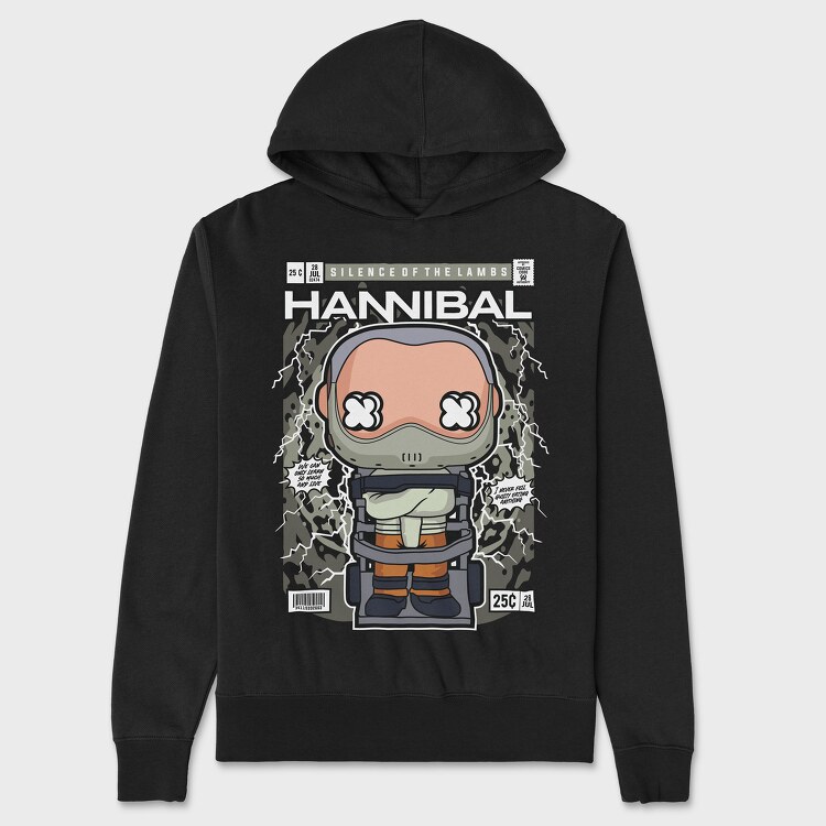 Hannibal Lector Silence Of The Lambs, Hanorac Oversize Barbati (Unisex)