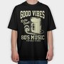 Retro Cassette Beats, Tricou Oversize Barbati (Unisex)