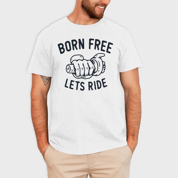 Born Free Ride, Tricou Barbati (Unisex)