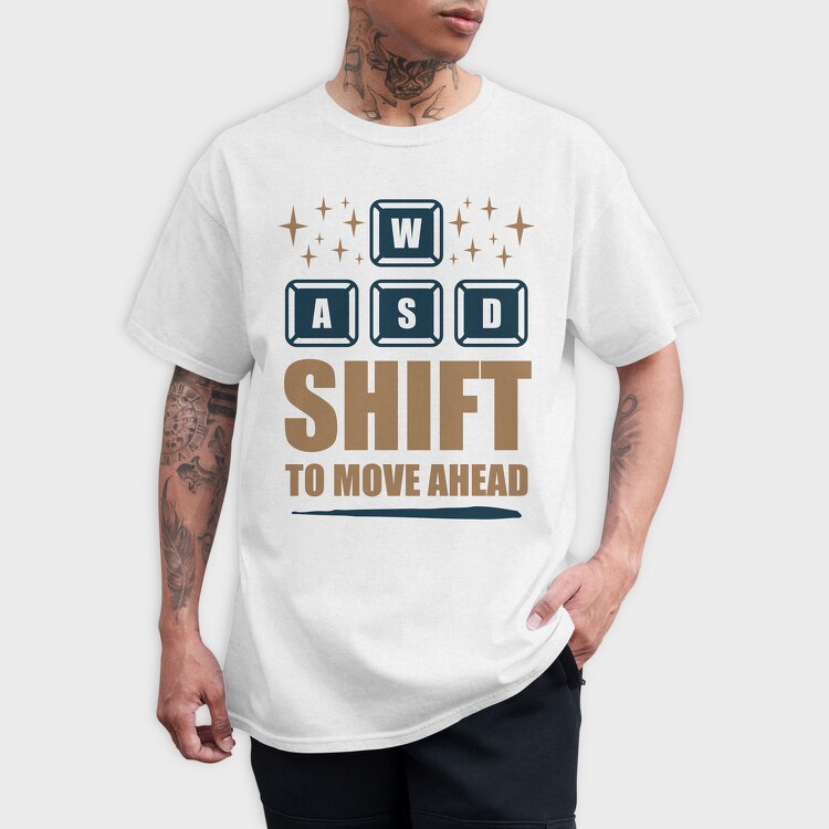 Wasd Shift Ahead, Tricou Barbati (Unisex)