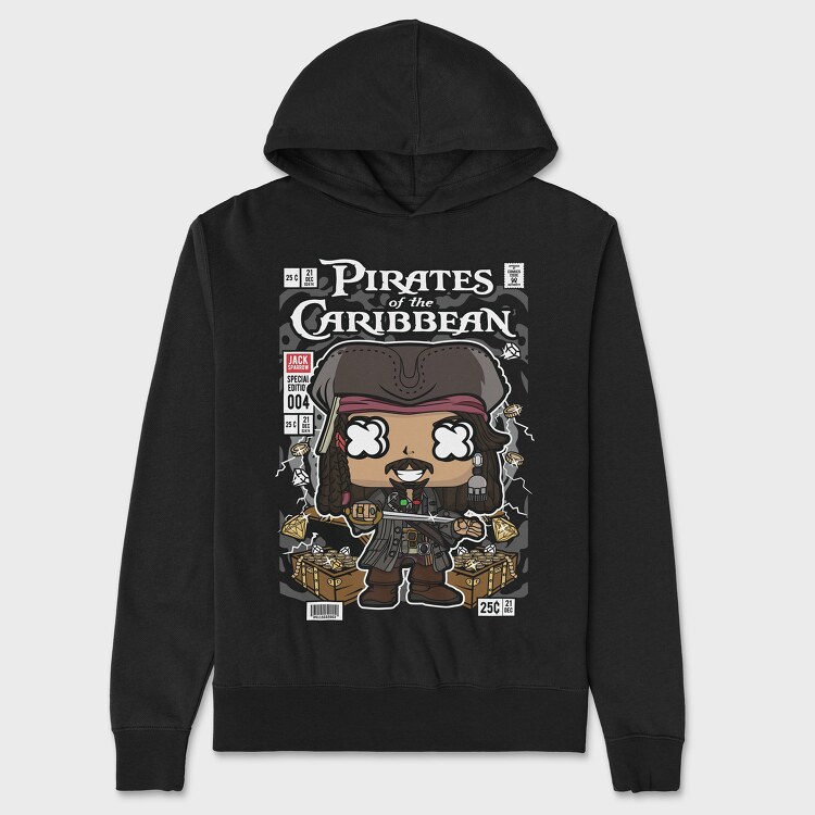 Jack Sparrow Pirates Of The Caribbean, Hanorac Oversize Barbati (Unisex)