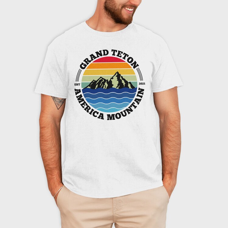 Grand Teton Mountain, Tricou Barbati (Unisex)