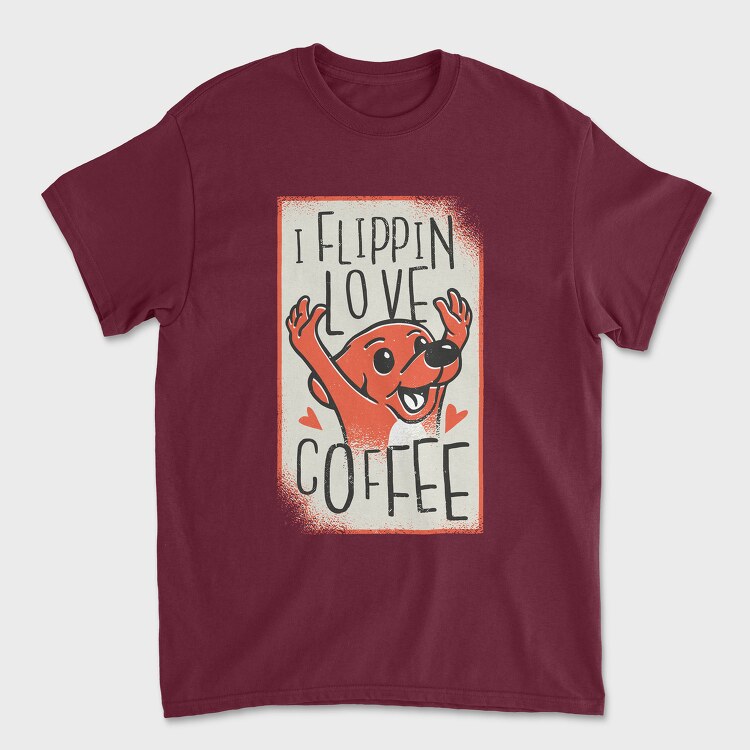 Dog Coffee, Tricou Barbati (Unisex)