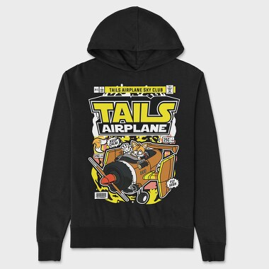 Sonic Tails Airplane, Hanorac Oversize Barbati (Unisex)