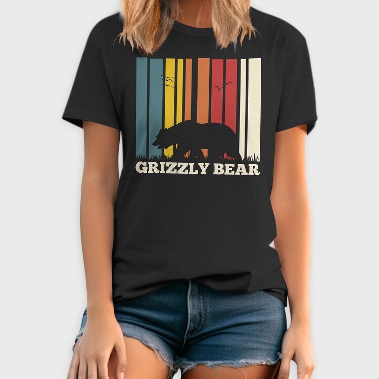 Grizzly Bear Sunset, Tricou Barbati (Unisex)