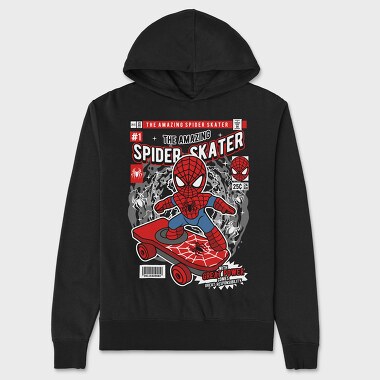 Spiderman Skateboard, Hanorac Oversize Barbati (Unisex)