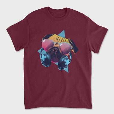 Retro Pug, Tricou Barbati (Unisex)