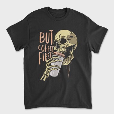 Tricou Barbati (Unisex), Coffe Skull