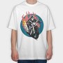 Burning Skull Rider, Tricou Oversize Barbati (Unisex)